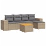 Gartensofa-Set mit Kissen, 6-teilig, beiges synthetisches Rattan von , Gartensets - Ref: Foro24-3225422, Preis: 400,53 €, Rab...