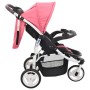 Rosa und schwarzer 3-Rad-Kinderwagen/Kinderwagen von vidaXL, Kinderwagen - Ref: Foro24-10181, Preis: 167,99 €, Rabatt: %