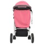 Rosa und schwarzer 3-Rad-Kinderwagen/Kinderwagen von vidaXL, Kinderwagen - Ref: Foro24-10181, Preis: 167,99 €, Rabatt: %