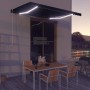 Manual retractable awning with LED anthracite gray 400x300 cm by , Awnings - Ref: Foro24-3051245, Price: 392,04 €, Discount: %