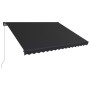 Manual retractable awning with LED anthracite gray 400x300 cm by , Awnings - Ref: Foro24-3051245, Price: 392,04 €, Discount: %