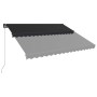 Manual retractable awning with LED anthracite gray 400x300 cm by , Awnings - Ref: Foro24-3051245, Price: 392,04 €, Discount: %