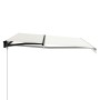 Manual retractable awning with cream LED 400x300 cm by , Awnings - Ref: Foro24-3055228, Price: 391,85 €, Discount: %