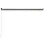 Manual retractable awning with cream LED 400x300 cm by , Awnings - Ref: Foro24-3055228, Price: 391,85 €, Discount: %