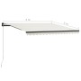 Manual retractable awning with cream LED 400x300 cm by , Awnings - Ref: Foro24-3055228, Price: 391,85 €, Discount: %