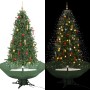 Árbol de Navidad con nieve con base en paraguas verde 190 cm de vidaXL, Arboles de navidad - Ref: Foro24-284337, Precio: 207,...