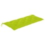 Banco Batavia de teca maciza con cojín verde brillante 120 cm de , Bancos de jardín - Ref: Foro24-3062180, Precio: 214,01 €, ...