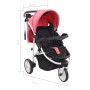 Rosa und schwarzer 3-Rad-Kinderwagen/Kinderwagen von vidaXL, Kinderwagen - Ref: Foro24-10181, Preis: 167,99 €, Rabatt: %