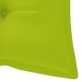 Banco Batavia de teca maciza con cojín verde brillante 120 cm de , Bancos de jardín - Ref: Foro24-3062180, Precio: 214,01 €, ...