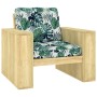 Garden chair and cushions made of impregnated pine wood leaves by , Garden chairs - Ref: Foro24-3065753, Price: 160,77 €, Dis...