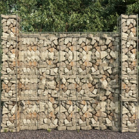 Cestas de muro de gaviones 3 uds acero galvanizado 25x25x197cm de vidaXL, Paneles de vallas - Ref: Foro24-145088, Precio: 85,...