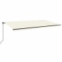 Cream manual retractable awning 600x350 cm by , Awnings - Ref: Foro24-3069237, Price: 584,85 €, Discount: %