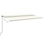 Cream manual retractable awning 600x350 cm by , Awnings - Ref: Foro24-3069237, Price: 584,85 €, Discount: %