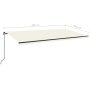 Cream manual retractable awning 600x350 cm by , Awnings - Ref: Foro24-3069237, Price: 584,85 €, Discount: %