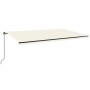 Manual retractable awning with cream LED light 600x350 cm by , Awnings - Ref: Foro24-3069242, Price: 614,90 €, Discount: %