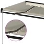 Manual retractable awning with cream LED light 600x350 cm by , Awnings - Ref: Foro24-3069242, Price: 614,90 €, Discount: %