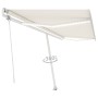 Automatic awning with LED lights and wind sensor cream 500x300 cm by , Awnings - Ref: Foro24-3069592, Price: 778,07 €, Discou...