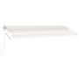 Automatic awning with LED lights and wind sensor cream 500x300 cm by , Awnings - Ref: Foro24-3069592, Price: 778,07 €, Discou...