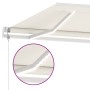 Automatic awning with LED lights and wind sensor cream 500x300 cm by , Awnings - Ref: Foro24-3069592, Price: 778,07 €, Discou...