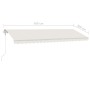 Automatic awning with LED lights and wind sensor cream 500x300 cm by , Awnings - Ref: Foro24-3069592, Price: 778,07 €, Discou...