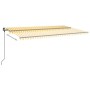 Toldo manual retráctil con LED amarillo y blanco 6x3,5 m de , Toldos - Ref: Foro24-3070283, Precio: 763,57 €, Descuento: %