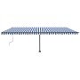 Manual retractable awning with blue and white LED light 600x300 cm by , Awnings - Ref: Foro24-3069801, Price: 716,07 €, Disco...