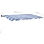 Manual retractable awning with blue and white LED light 600x300 cm by , Awnings - Ref: Foro24-3069801, Price: 716,07 €, Disco...