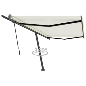 Toldo de pie retráctil manual crema 500x350 cm de , Toldos - Ref: Foro24-3069857, Precio: 578,99 €, Descuento: %