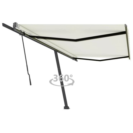 Cremefarbene manuell ausziehbare Fußmarkise 500 x 350 cm von , Markisen - Ref: Foro24-3069857, Preis: 564,62 €, Rabatt: %