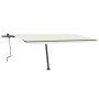 Cream manual retractable foot awning 500x350 cm by , Awnings - Ref: Foro24-3069857, Price: 564,62 €, Discount: %