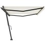 Cream manual retractable foot awning 500x350 cm by , Awnings - Ref: Foro24-3069857, Price: 564,62 €, Discount: %