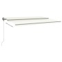 Cream manual retractable foot awning 500x350 cm by , Awnings - Ref: Foro24-3069857, Price: 564,62 €, Discount: %