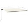 Cream manual retractable foot awning 500x350 cm by , Awnings - Ref: Foro24-3069857, Price: 564,62 €, Discount: %