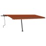 Toldo de pie retráctil manual naranja y marrón 500x350 cm de , Toldos - Ref: Foro24-3069860, Precio: 600,34 €, Descuento: %