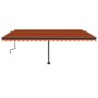 Toldo de pie retráctil manual naranja y marrón 500x350 cm de , Toldos - Ref: Foro24-3069860, Precio: 600,34 €, Descuento: %