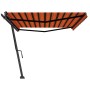 Toldo de pie retráctil manual naranja y marrón 500x350 cm de , Toldos - Ref: Foro24-3069860, Precio: 600,34 €, Descuento: %