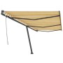 Toldo de pie retráctil manual amarillo y blanco 600x300 cm de , Toldos - Ref: Foro24-3069798, Precio: 622,56 €, Descuento: %