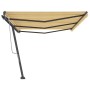 Toldo de pie retráctil manual amarillo y blanco 600x300 cm de , Toldos - Ref: Foro24-3069798, Precio: 622,56 €, Descuento: %