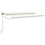 Toldo retráctil manual con postes crema 5x3,5 m de , Toldos - Ref: Foro24-3070257, Precio: 659,60 €, Descuento: %