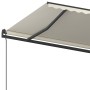 Toldo retráctil manual con postes crema 5x3,5 m de , Toldos - Ref: Foro24-3070257, Precio: 659,60 €, Descuento: %