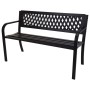 ProGarden Black steel bench 119x50x75 cm by ProGarden, garden benches - Ref: Foro24-436173, Price: 118,33 €, Discount: %