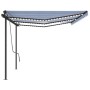 Toldo retráctil manual con luz LED azul y blanco 6x3,5 m de , Toldos - Ref: Foro24-3070281, Precio: 749,38 €, Descuento: %