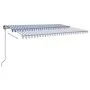Manuell einziehbare Markise mit blauem und weißem LED-Licht 6x3,5 m von , Markisen - Ref: Foro24-3070281, Preis: 715,61 €, Ra...