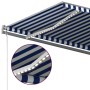 Manual retractable awning with blue and white LED light 6x3.5 m by , Awnings - Ref: Foro24-3070281, Price: 749,38 €, Discount: %