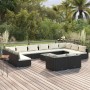 Set de muebles de jardín 13 pzas cojines ratán sintético negro de , Conjuntos de jardín - Ref: Foro24-3102095, Precio: 1,00 €...