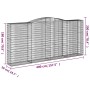 Gabion baskets 10 pcs arc shape iron 400x50x180/200cm by , Pots and planters - Ref: Foro24-3147056, Price: 2,00 €, Discount: %