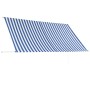 Retractable awning 300x150 cm blue and white by , Awnings - Ref: Foro24-143749, Price: 63,00 €, Discount: %