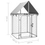 Outdoor-Zwinger mit Dach 100x100x150 cm von , Hundehütten und Zäune - Ref: Foro24-171495, Preis: 84,71 €, Rabatt: %