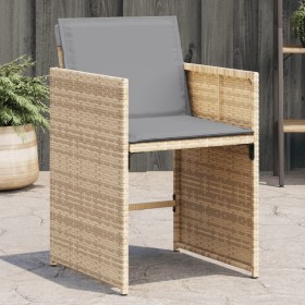 Gartensessel mit Kissen 4 Einheiten beige synthetische Rattanmischung von , Gartenstühle - Ref: Foro24-364989, Preis: 168,80 ...