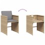 Garden armchairs with cushions 4 units beige synthetic rattan mix by , Garden chairs - Ref: Foro24-364989, Price: 168,80 €, D...